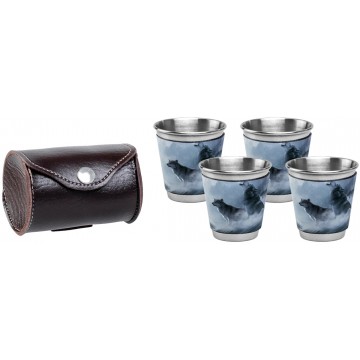 Набор стопок HELIOS Волки 4x60 мл Набор стопок HELIOS Волки 4x60 мл