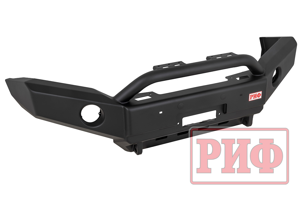 Бампер РИФ силовой передний JAC T6, SOLLERS ST6 под штатные фары, с центральной защитной дугой, стандарт Бампер РИФ силовой передний JAC T6, SOLLERS ST6 под штатные фары, с центральной защитной дугой, стандарт