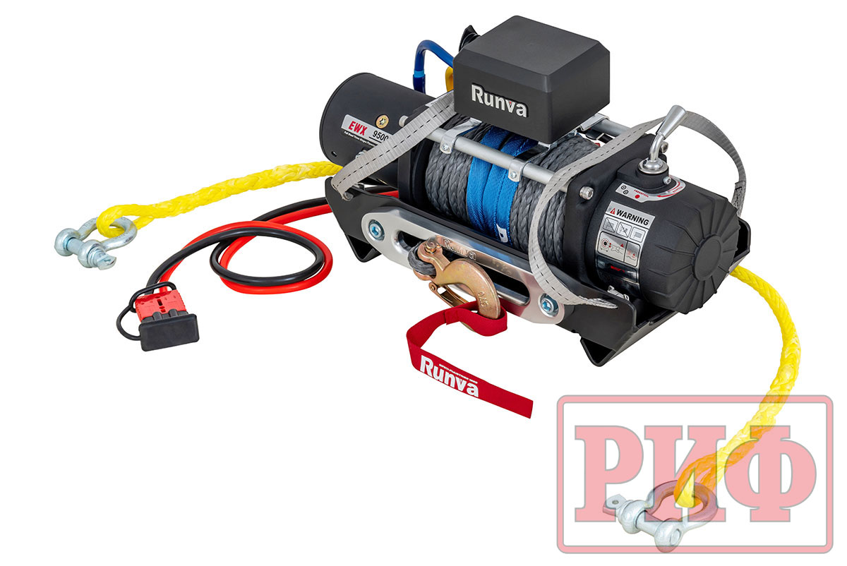 Лебёдка переносная РИФ 9500SR c облегчённой площадкой и проводами (синт. трос) Лебёдка переносная РИФ 9500SR c облегчённой площадкой и проводами (синт. трос)