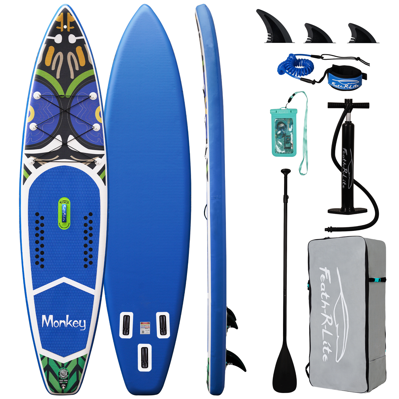 Сапборд надувной Feath-R-Lite MONKEY 335x83x15 см, синий Сапборд надувной Feath-R-Lite MONKEY 335x83x15 см, синий