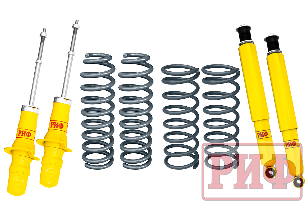 Комплект РИФ усиленной стандартной подвески на SsangYong Rexton 1 +75 кг Комплект РИФ усиленной стандартной подвески на SsangYong Rexton 1 +75 кг