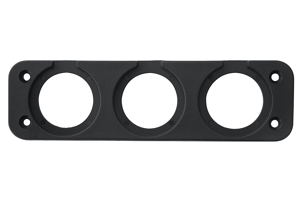 Панель монтажная для приборов три отверстия Панель монтажная для приборов три отверстия