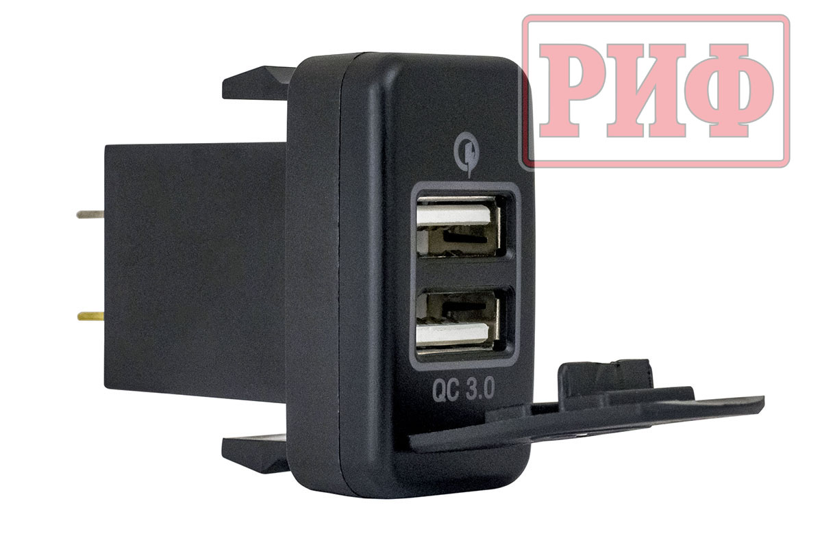 Розетка USB 2 QC 3.0 для Toyota 40x20 Розетка USB 2 QC 3.0 для Toyota 40x20