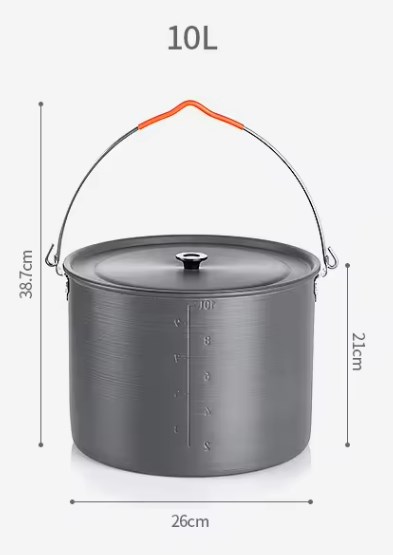 2 Котелок туристический Naturehike 10 л, алюминий 2 Котелок туристический Naturehike 10 л, алюминий