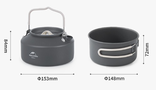 5 Набор посуды Naturehike туристический 5 в 1 (с чайником) 5 Набор посуды Naturehike туристический 5 в 1 (с чайником)