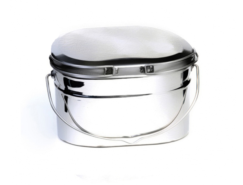 Котелок туристический 6 л., низкий, нержавеющая сталь, крышка с ручками Котелок туристический 6 л., низкий, нержавеющая сталь, крышка с ручками