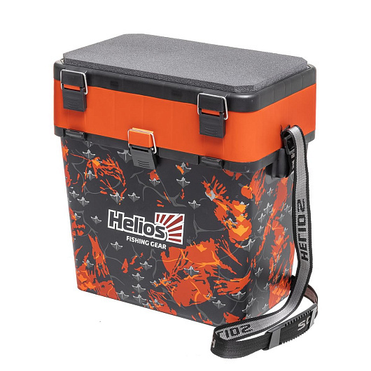 Ящик рыболовный зимний HELIOS SHARK, 19 л, оранжевый