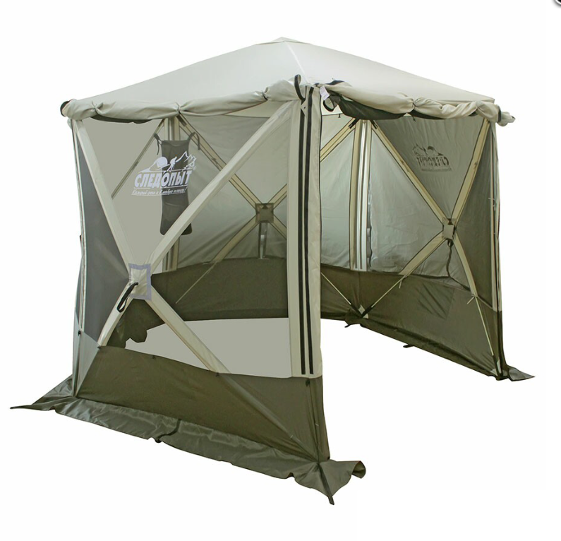 Шатер "СЛЕДОПЫТ" быстросборный, 5 стен, h-2,08 м, (1,8 х 1,7 м) Шатер "СЛЕДОПЫТ" быстросборный, 5 стен, h-2,08 м, (1,8 х 1,7 м)