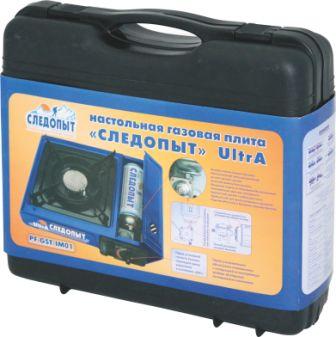 Плита газовая портативная СЛЕДОПЫТ UltrA керамическая конфорка, цанговый баллон, с переходником Плита газовая портативная СЛЕДОПЫТ UltrA керамическая конфорка, цанговый баллон, с переходником