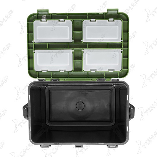 Ящик рыболовный зимний HELIOS ZANDER, 19 л, односекционный хаки