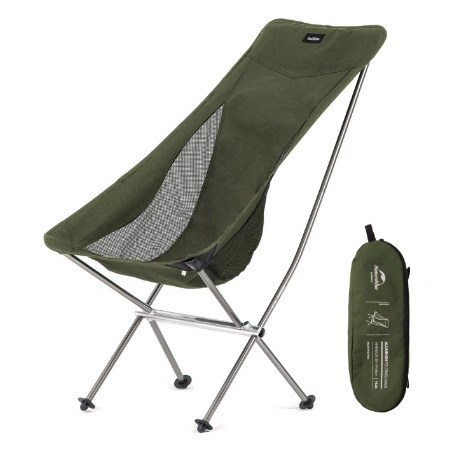 Кресло туристическое Naturehike YL06 складное, высокая спинка, до 150 кг, зеленое Кресло туристическое Naturehike YL06 складное, высокая спинка, до 150 кг, зеленое