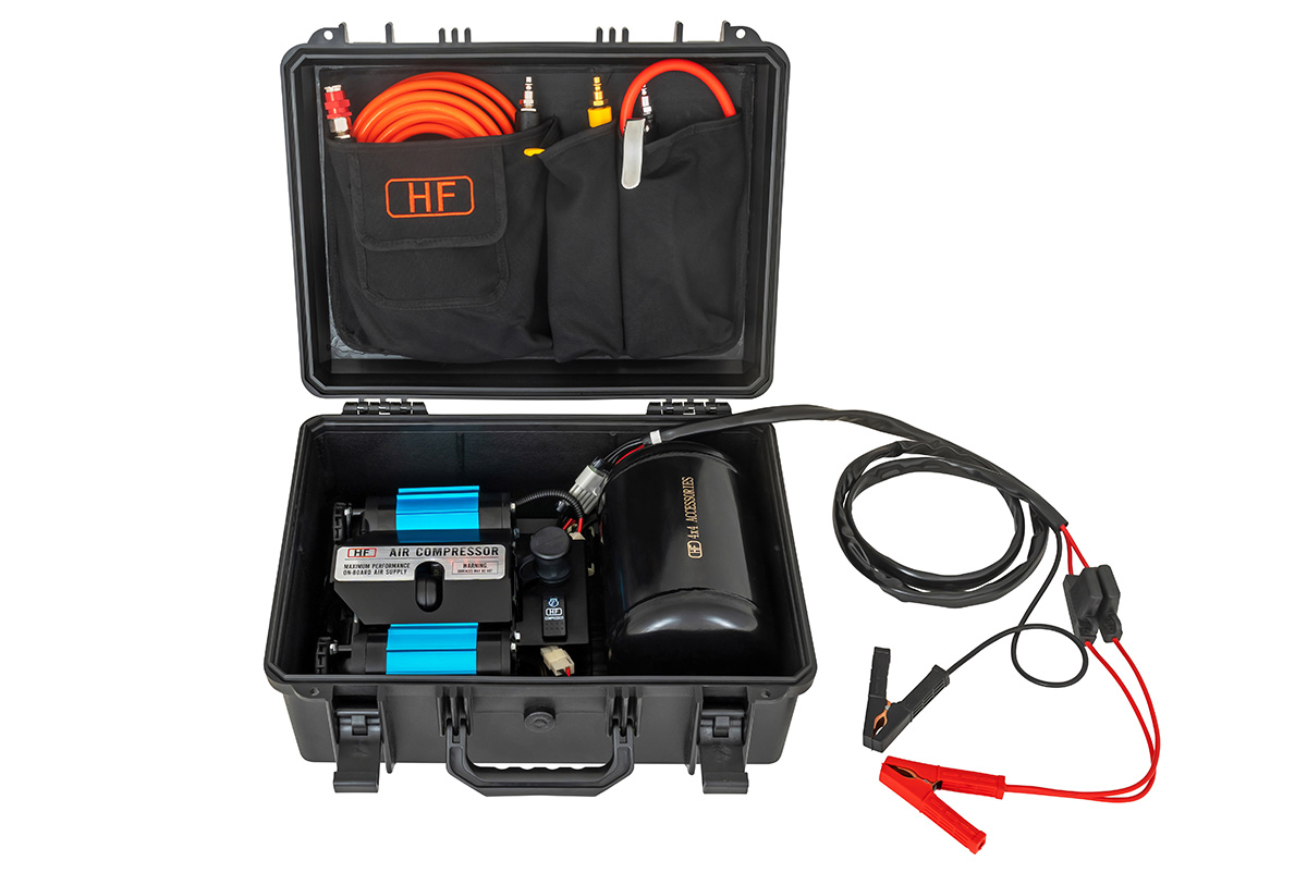 Компрессор двухпоршневой высокопроизводительный переносной HF с ресивером Компрессор двухпоршневой высокопроизводительный переносной HF с ресивером
