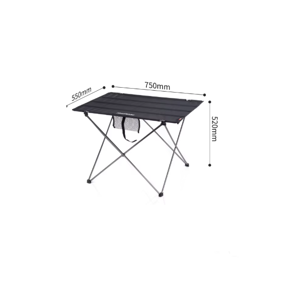 Стол туристический Naturehike алюминиевый, 75х50х52 см, складной, черный