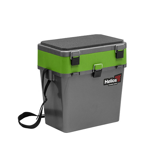 Ящик рыболовный зимний HELIOS, серый/салатовый Ящик рыболовный зимний HELIOS, серый/салатовый