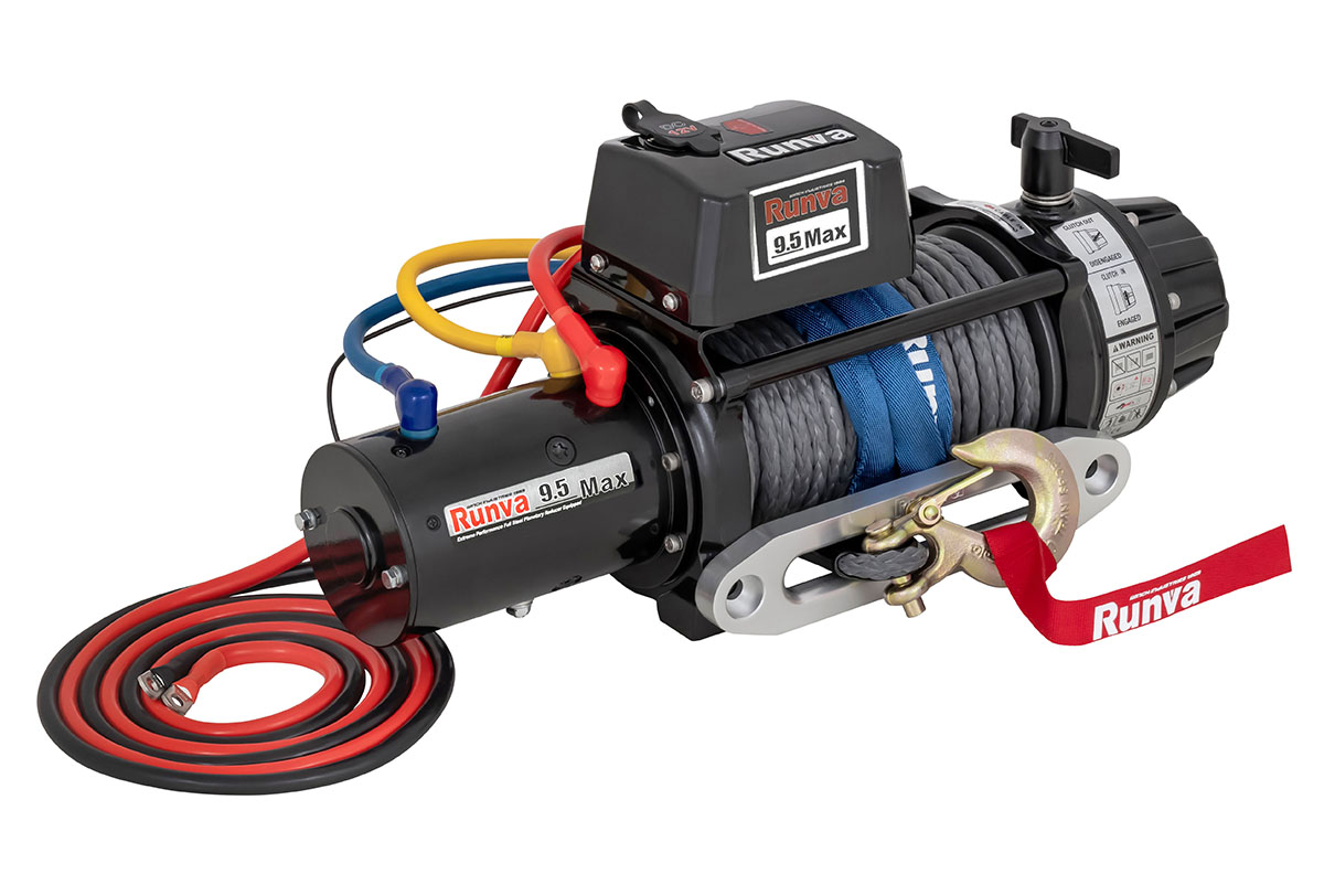 Лебёдка автомобильная электрическая 12V Runva EWB9500MAXSSR 4350 кг MAX влагозащищенная, синтетический трос Лебёдка автомобильная электрическая 12V Runva EWB9500MAXSSR 4350 кг MAX влагозащищенная, синтетический трос