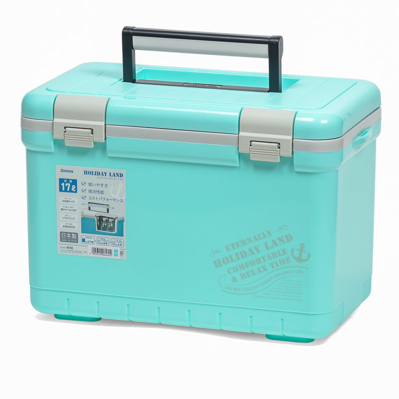 Термобокс SHINWA Holiday Land Cooler 17H бирюзовый