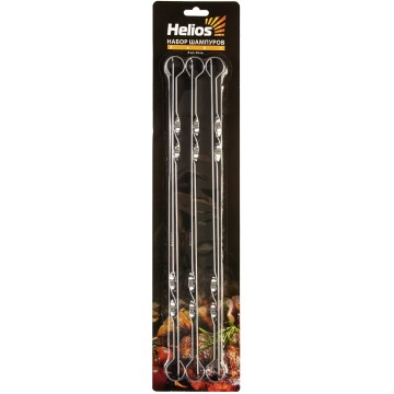 1 Набор плоских шампуров HELIOS Лайт, 6 шт, в блистере, 45х1 см 1 Набор плоских шампуров HELIOS Лайт, 6 шт, в блистере, 45х1 см