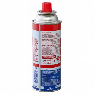 Баллон газовый цанговый TOURIST для портативных приборов 220 г. Баллон газовый цанговый TOURIST для портативных приборов 220 г.