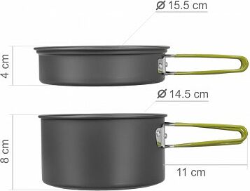 Набор посуды HELIOS 3-4 персоны. анодированный алюминий Набор посуды HELIOS 3-4 персоны. анодированный алюминий