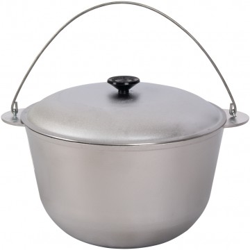 Казан походный с крышкой, 10 л, силумин, диаметр 30 см.