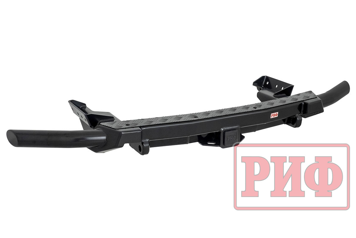 Бампер задний силовой/защита штатного бампера РИФ Renault Duster 2015-2020 c квадратом под фаркоп Бампер задний силовой/защита штатного бампера РИФ Renault Duster 2015-2020 c квадратом под фаркоп