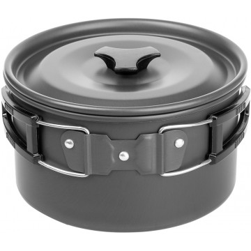 1 Набор посуды HELIOS 2-3 персоны, с чайником, анодированный алюминий 1 Набор посуды HELIOS 2-3 персоны, с чайником, анодированный алюминий