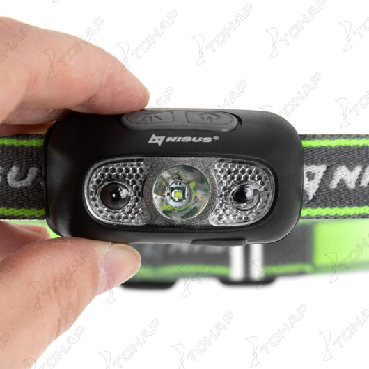 4 Фонарь налобный NISUS 3056S, сенсорный 120 LM, IPX4, USB 3056S 4 Фонарь налобный NISUS 3056S, сенсорный 120 LM, IPX4, USB 3056S