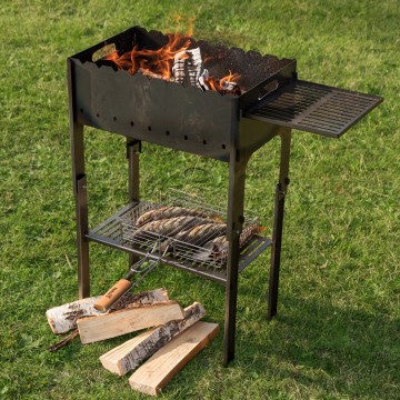 Мангал разборный ТОНАР со столиком и подставкой под казан (2мм), сумка в комплекте Мангал разборный ТОНАР со столиком и подставкой под казан (2мм), сумка в комплекте