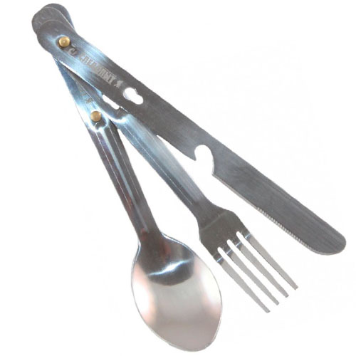 Набор столовых приборов "СЛЕДОПЫТ", нержавеющая сталь. (ложка, вилка, нож) Набор столовых приборов "СЛЕДОПЫТ", нержавеющая сталь. (ложка, вилка, нож)