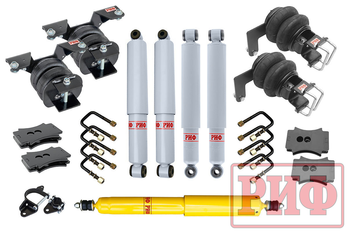 Лифт-комплект газовый с пневмоподвеской РИФ для ГАЗ Соболь 2018+ 30 мм Лифт-комплект газовый с пневмоподвеской РИФ для ГАЗ Соболь 2018+ 30 мм