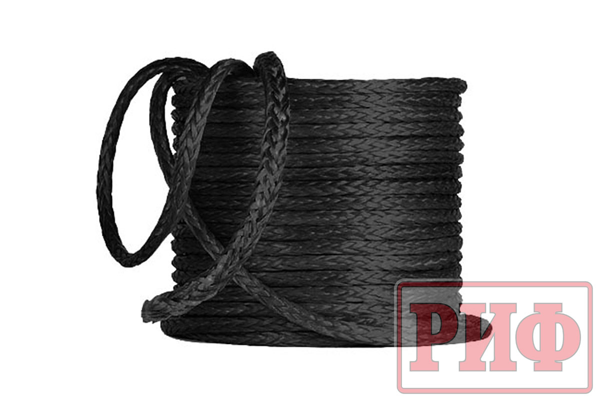 Трос для лебедки синтетический РИФ 20 мм черный