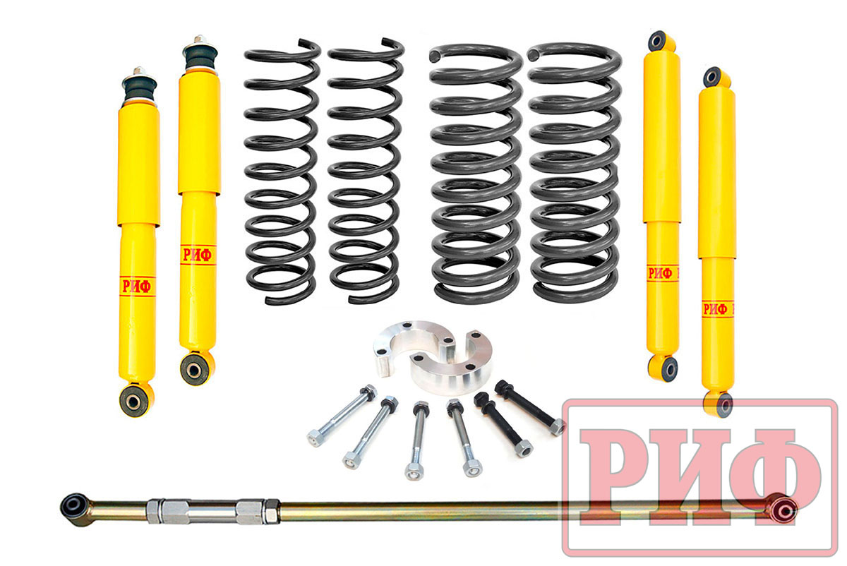 Лифт-комплект РИФ R-AIR ВАЗ Нива 21214 лифт 50 мм +50-100 кг Лифт-комплект РИФ R-AIR ВАЗ Нива 21214 лифт 50 мм +50-100 кг