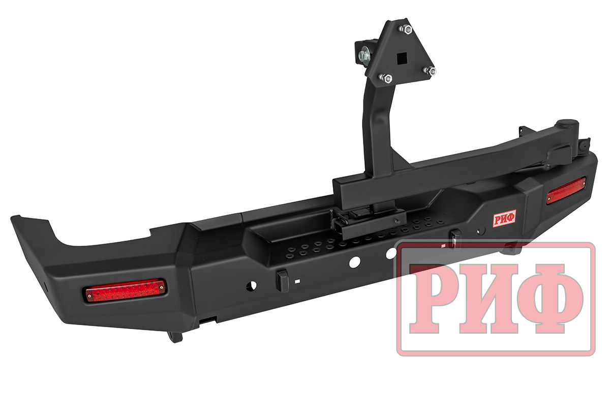 Бампер РИФ силовой задний TANK 300 с квадратом под фаркоп, калиткой и фонарями Бампер РИФ силовой задний TANK 300 с квадратом под фаркоп, калиткой и фонарями
