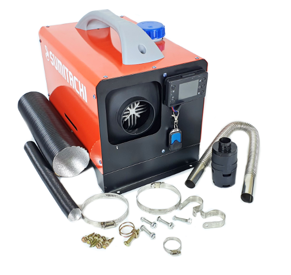 Отопитель автономный воздушный (переносной) 5kW/12V 1 выход, металл. корпус (КРАСНЫЙ), дизель Отопитель автономный воздушный (переносной) 5kW/12V 1 выход, металл. корпус (КРАСНЫЙ), дизель