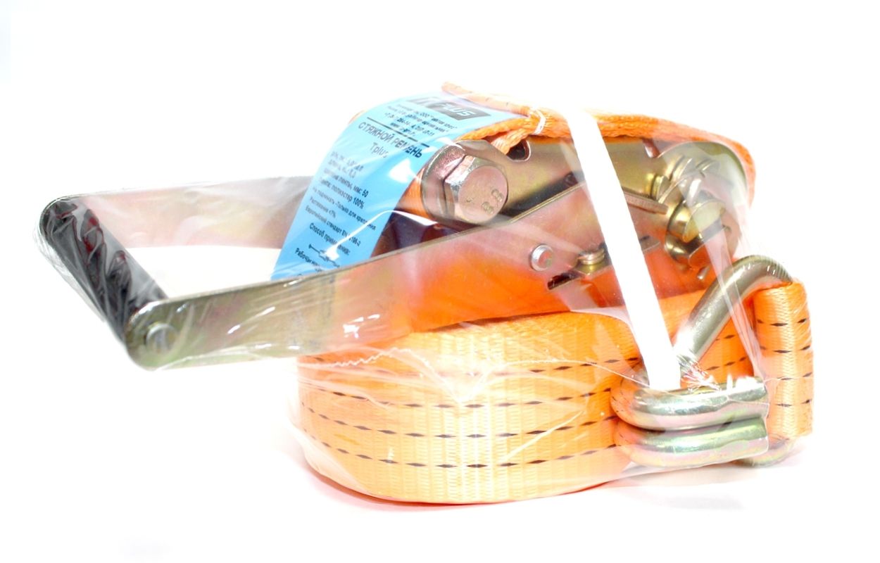 Ремень стяжной для крепления груза Tplus 5/10 т 8 м Ремень стяжной для крепления груза Tplus 5/10 т 8 м