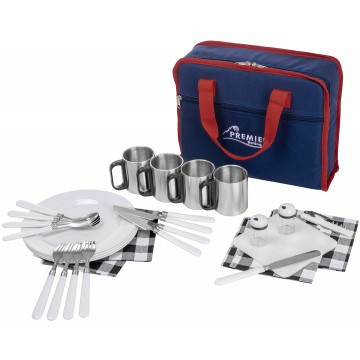 1 Набор для пикника PREMIER на 4 персоны (синий/красный) 1 Набор для пикника PREMIER на 4 персоны (синий/красный)