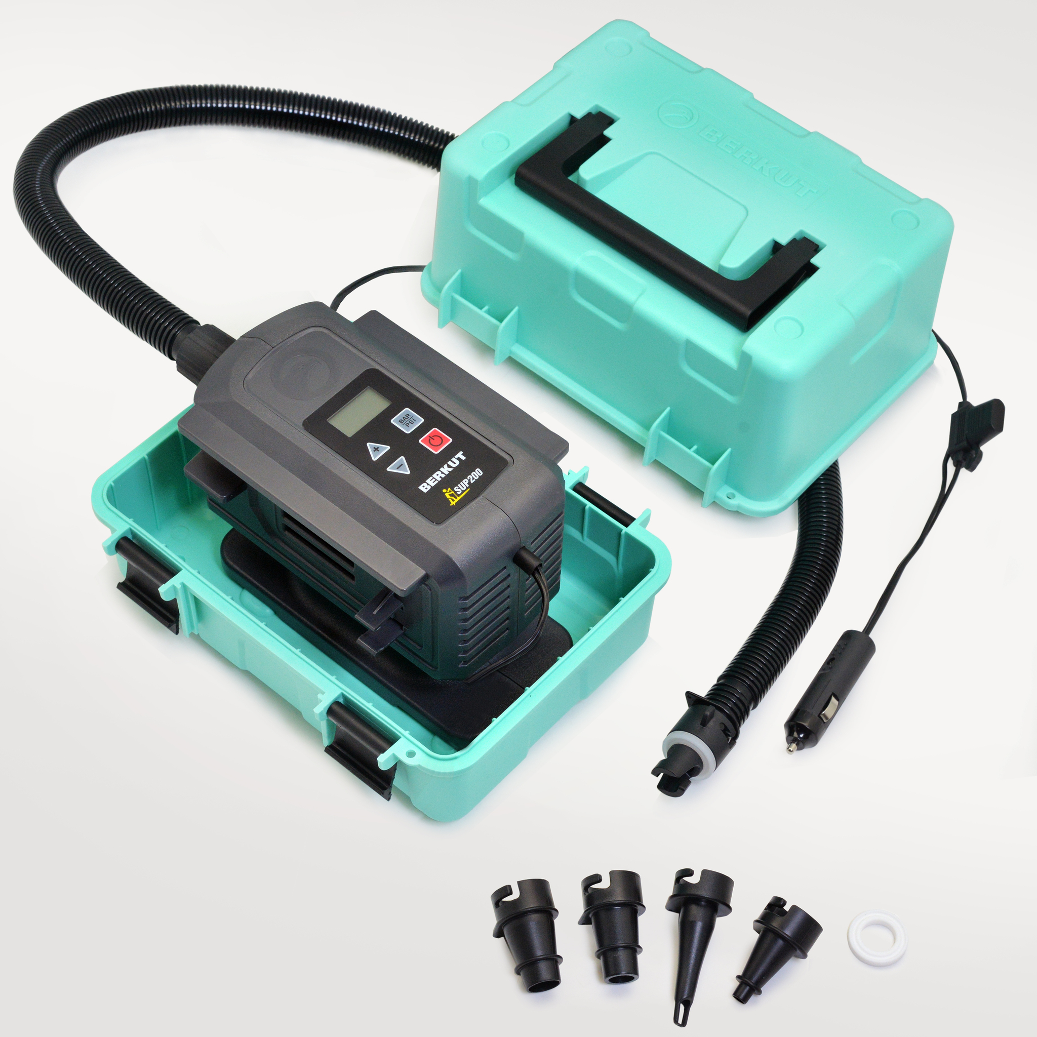 Компрессор для накачивания сапбордов и лодок BERKUT SUP-200 Компрессор для накачивания сапбордов и лодок BERKUT SUP-200