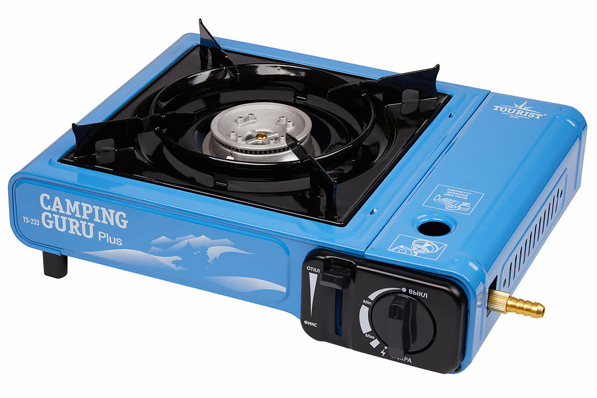 Плита газовая TOURIST CAMPING GURU PLUS, портативная, в кейсе Плита газовая TOURIST CAMPING GURU PLUS, портативная, в кейсе