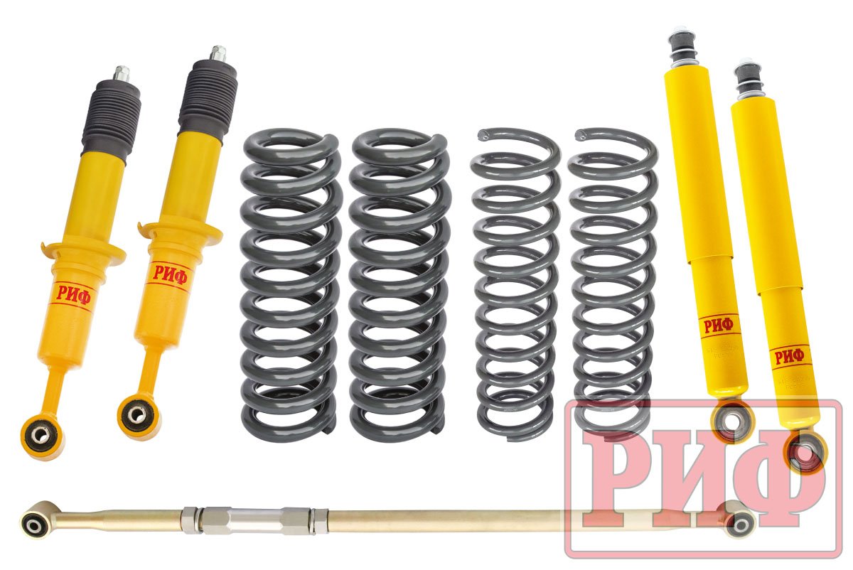 Лифт-комплект РИФ Toyota Fortuner 2015+ лифт 40 мм средний (дизель), жесткий (бензин) Лифт-комплект РИФ Toyota Fortuner 2015+ лифт 40 мм средний (дизель), жесткий (бензин)