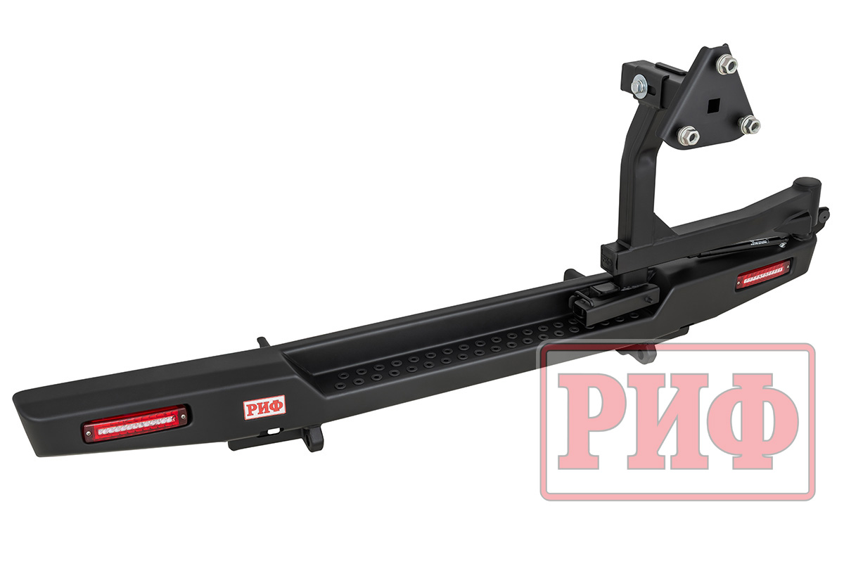 Бампер РИФ силовой задний для ГАЗ Соболь NN с фонарями, калиткой, возможностью установки фаркопа, стандарт Бампер РИФ силовой задний для ГАЗ Соболь NN с фонарями, калиткой, возможностью установки фаркопа, стандарт