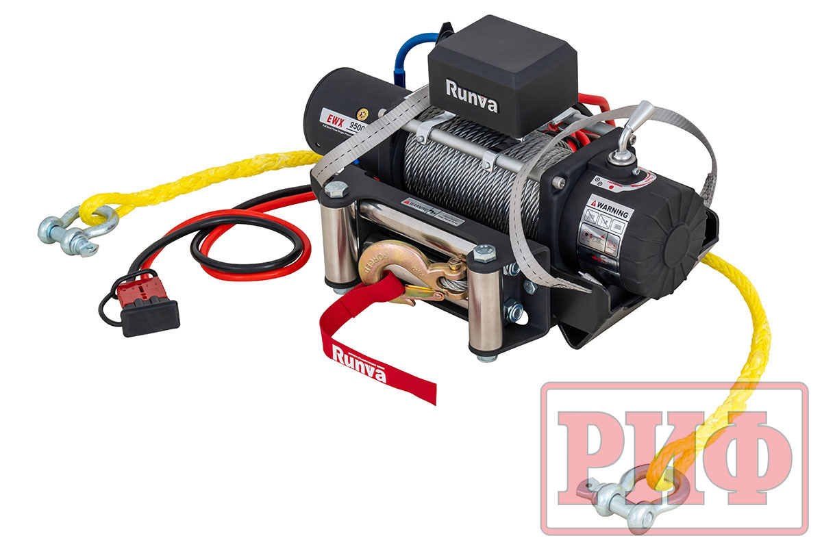 Лебёдка переносная РИФ 9500S c облегчённой площадкой и проводами Лебёдка переносная РИФ 9500S c облегчённой площадкой и проводами