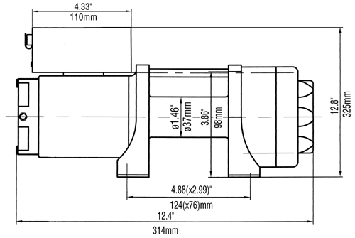Лебедка электрическая 12V Runva 2500A lbs 1140 кг Лебедка электрическая 12V Runva 2500A lbs 1140 кг