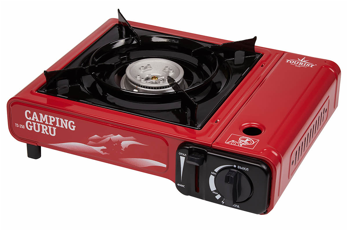 Плита газовая TOURIST CAMPING GURU, портативная, в кейсе Плита газовая TOURIST CAMPING GURU, портативная, в кейсе