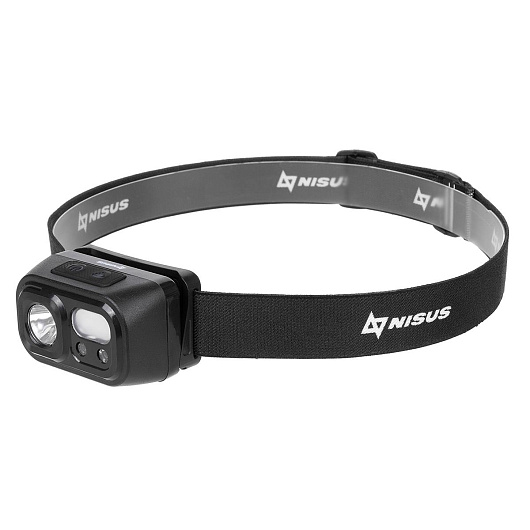 Фонарь налобный NISUS сенсорный 200 LM, IP44, USB Фонарь налобный NISUS сенсорный 200 LM, IP44, USB