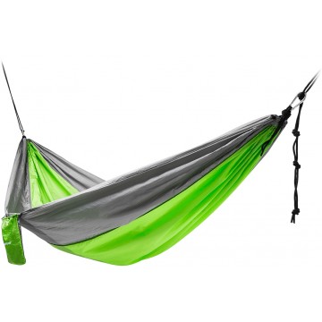 Гамак без планок NISUS 140х260см нейлон 210T зеленый/серый Гамак без планок NISUS 140х260см нейлон 210T зеленый/серый