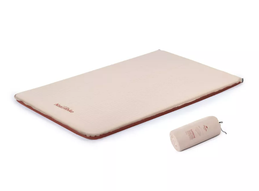 Коврик самонадувающийся Naturehike двойной 200х132х6 см, Бежевый Коврик самонадувающийся Naturehike двойной 200х132х6 см, Бежевый