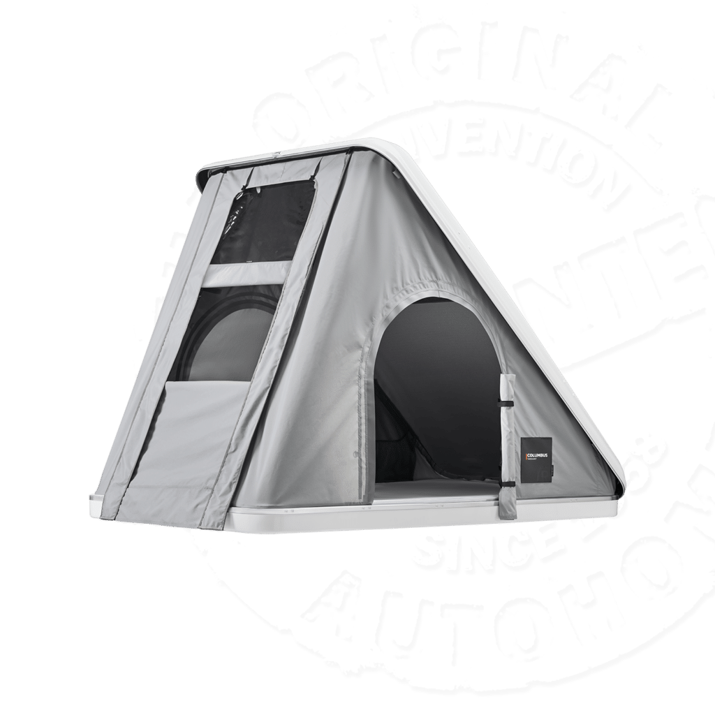 Палатка на крышу автомобиля AUTOHOME COLUMBUS VARIANT SMALL, тент серый, лестница 215 мм Палатка на крышу автомобиля AUTOHOME COLUMBUS VARIANT SMALL, тент серый, лестница 215 мм