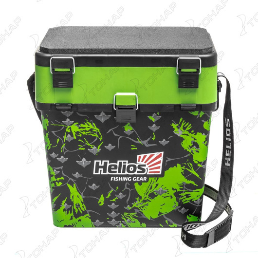 Ящик рыболовный зимний HELIOS SHARK, 19 л, салатовый