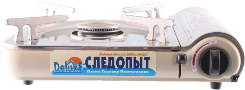 Плита газовая портативная "СЛЕДОПЫТ - DeluxE", (с подогревом) нержавеющая сталь, цанговый баллон Плита газовая портативная "СЛЕДОПЫТ - DeluxE", (с подогревом) нержавеющая сталь, цанговый баллон