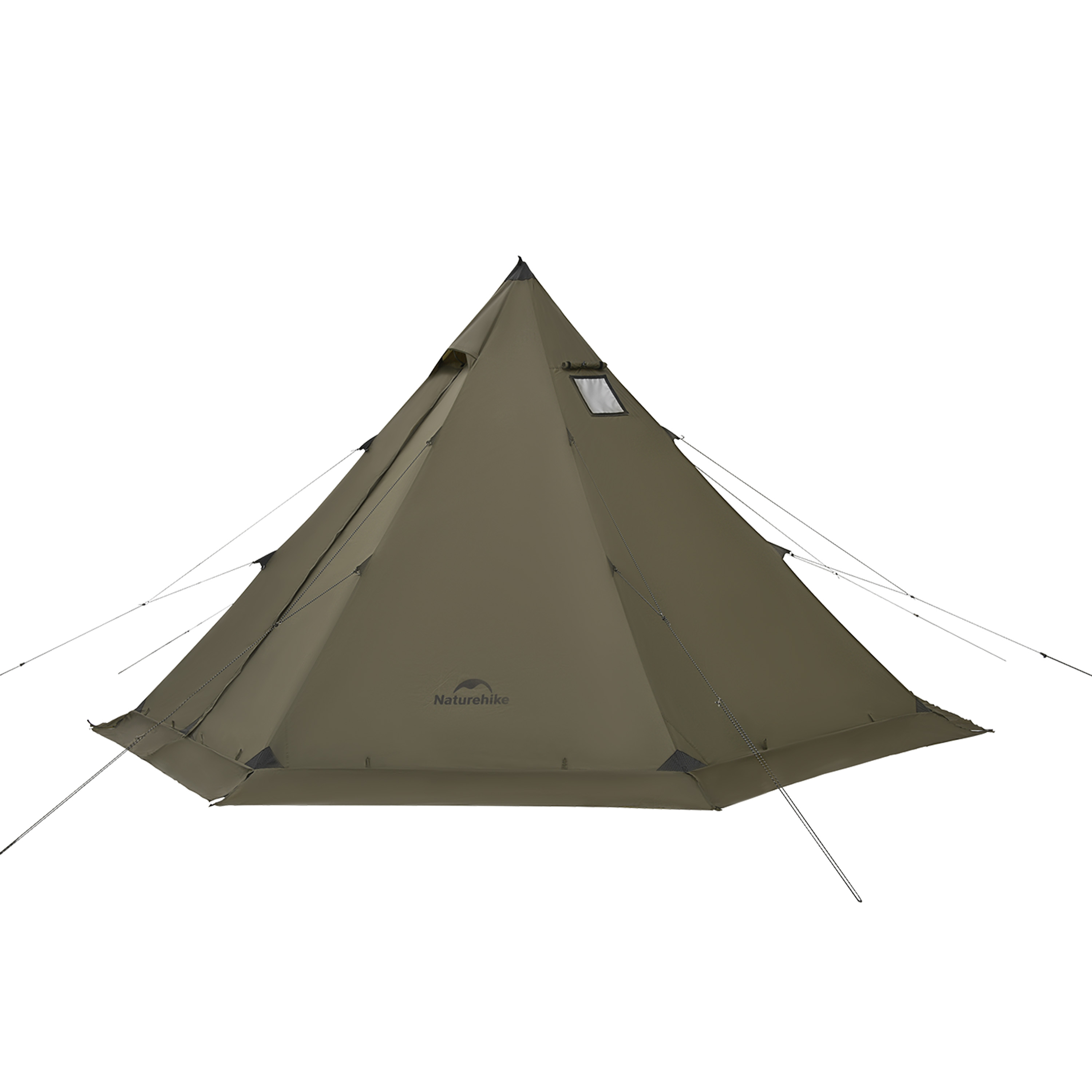 Палатка Naturehike Pyramid, 2-местная, коричнево-зеленая
